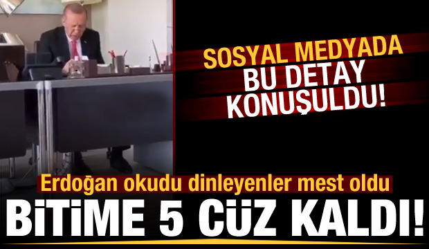 Erdoğan, Kur’an-ı hatmediyor! Bitirmesine 5 cüz kaldı, dinleyenler mest oldu